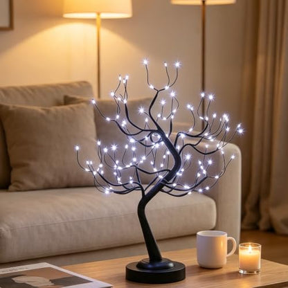 FUCHSUN 108 LED Tabletop Tree Lights, Lighted Artificial Twinkle Tree Lamp - color: Cool White