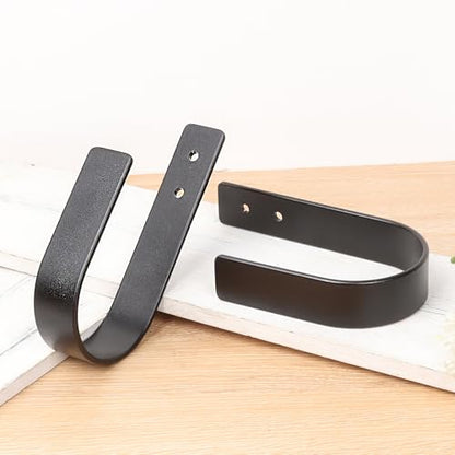 Groleca 2 Pack Curtain Holdbacks Curtain Tiebacks Wall Mount, Black - color: Black