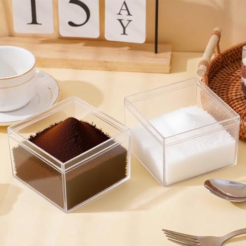 KissYou Small Acrylic Box 2.17 x 2.17 x 1.77 Inch Square Cube - size: 2.17 x 2.17 x 1.77 Inch