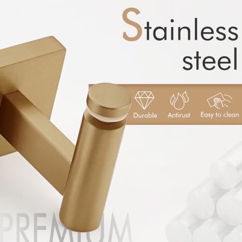 KOKOSIRI Wall Shelves Bathroom Hardware Glass Floating Shelf 12-Inch for Bedroom, Living Room, Kitchen, Hanging Rack Champagne Bronze B1105CPG-L12 - color: Champagne Bronze, size: 12-Inch