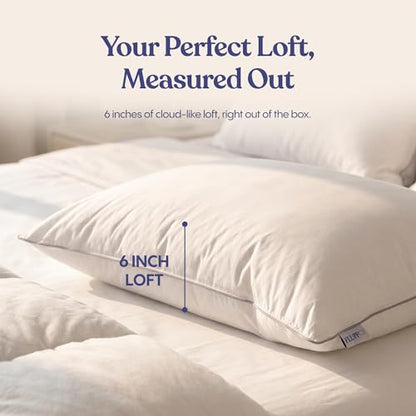 FluffCo Zen Fluff® Down Alternative Bed Pillow - Soft, King Size (1 Pack) - size: King (U.S. Standard)