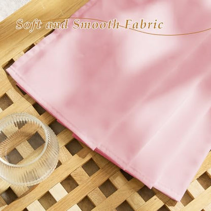 RYB HOME Non See Through Pink Sheer Curtains 63 inches Long for Nursery - color: Pink, size: 52"W x 63"L (Pack of 2)