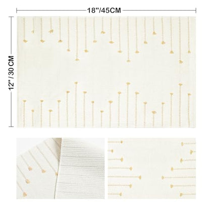 Artoid Mode Burlap Brown Woven Rustic Placemats Set of 4-12x18 Inch - color: Burlap Brown, size: 12" x 18", 4 Pcs