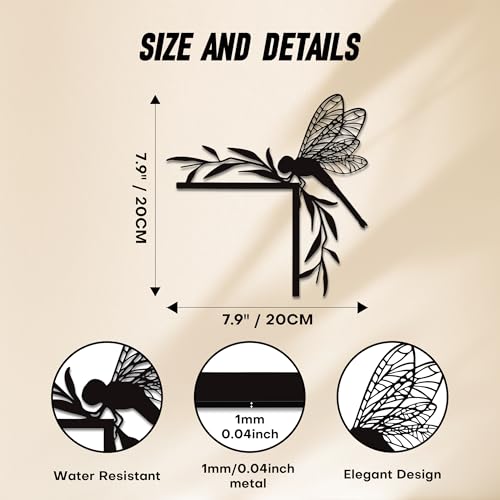 Rajukit Dragonfly Wall Art, Door Frame Decor - color: Black