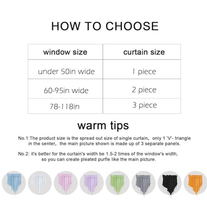 Molaxhome Swag Curtain Scalloped Curtain Valance Drape Sheer Lace Panel 1pc - color: Grey