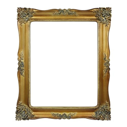 Gold Picture Frame for Canvas Paintings, Gallery Walls, DIY Craft Projects - color: Antique Gold - Straight Edges