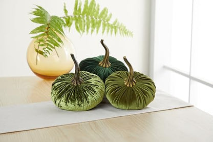 Your Heart's Content Avocado 6.25 inch Velvet Pumpkin (Avocado) - color: Avocado
