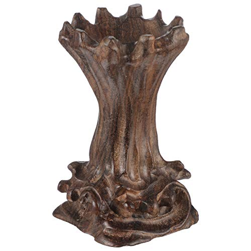 EXCEART Wooden Crystal Ball Stand 3.54 in Wood Base for Globe Sphere Display Round Holder Tray for Ball Vase Fish Tank Home Decor Accent - size: 9X4.5cm