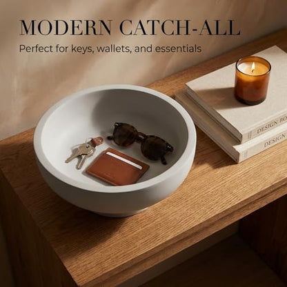 OAKOA Modern Fruit Bowl for Kitchen Counter - Key Bowl for Entryway Table - color: Gray