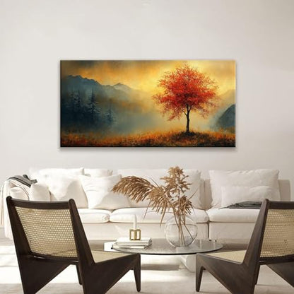 Modern Wall Art For Living Room Painting Modern Gold Landscape 24" X 48" - color: ZXJ9C, size: 48"L x 24"W
