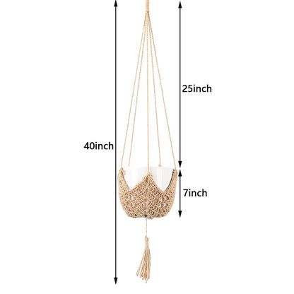BetterJonny 3 Packs Macrame Plant Hanger, 40" Hanging Planter Flower Pots Holder Stand Gardening Weaving Flowerpot Net Pocket Hemp Rope Hanging for Indoor Outdoor Home Decor Plant Flower Pots