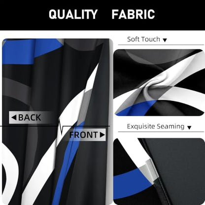 weesire Black and Blue Blackout Curtains, 52 x 96 Inch, Grommet, 2 Panels - color: P1-blue, size: 52"W x 96"L (Pack of 2)