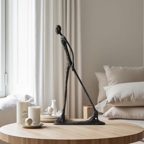 Giacometti Walking Man Sculpture – 10.6" Luxury Handcrafted Metal Modern Art Statue – Exclusive Designer Home Decor Accent – Premium Office Decoration & Collector’s Gift Piece - style: Walking man