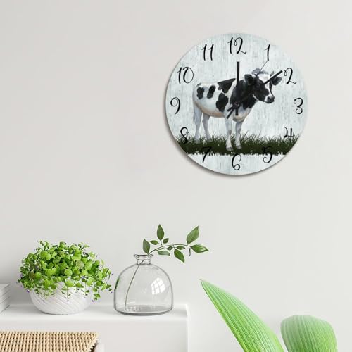 Holstein Cow Wall Clocks Farm Milk Cow Kitchen Wall Clock - color: Style-8, size: 15 inch