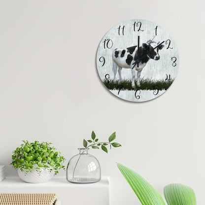 Holstein Cow Wall Clocks Farm Milk Cow Kitchen Wall Clock - color: Style-8, size: 15 inch