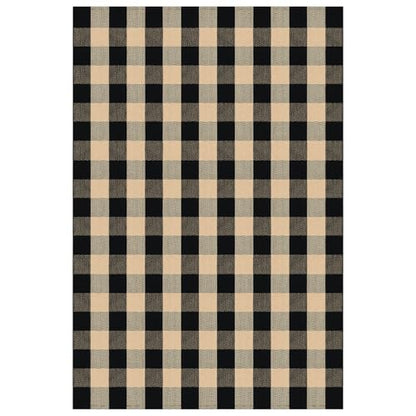 KILOCOCO Buffalo Plaid Checkered Rug 5x7 ft Living Room Rug Brown and Black - color: Brown and Black, size: 5' x 7' (Rectangular)
