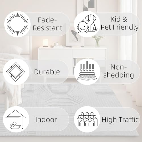 Grey Solid Area Rug 9x12, Large Washable Soft Rugs for Living Room - color: Grey, size: 9' x 12' (Rectangular)