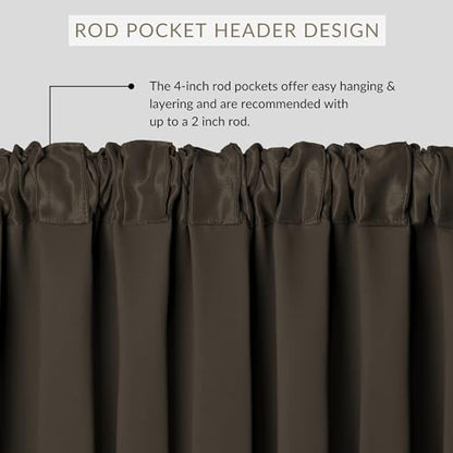 All Seasons Waterfall Window Valance, Chocolate - 52" W x 36" L - color: Chocolate