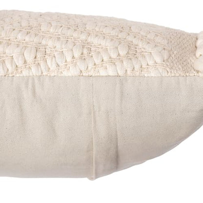 · REDEARTH · Boho Textured Handwoven Throw Pillow Cases - Boho Chic Natural - color: Boho Chic Natural, size: 18" x 18" (Pack of 2)