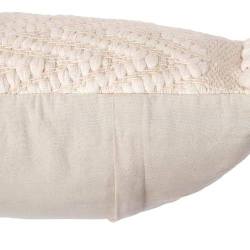· REDEARTH · Boho Textured Handwoven Throw Pillow Cases - Boho Chic Natural - color: Boho Chic Natural, size: 18" x 18" (Pack of 2)