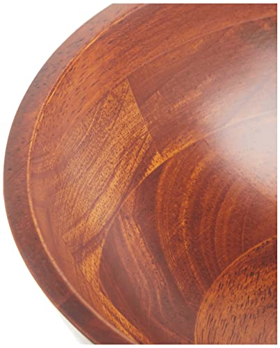 Lipper International Cherry Finished Wavy Rim Beechwood Serving Bowl for Fruits or Salads, Matte, Small, 7.5" x 7.25" x 3", Single Bowl, 30.43Fl oz (Pack of 12) - size: Small (Pack of 12)