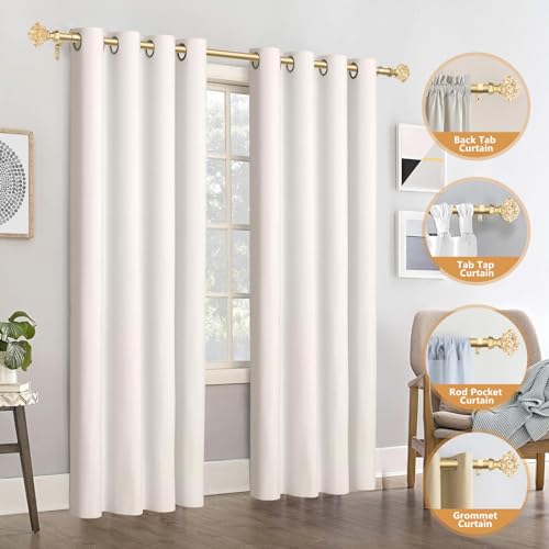 TONIAL Luxury Gold Translucent Replacement Finials for 3/4 Inch Curtain Rod - color: Luxury Gold