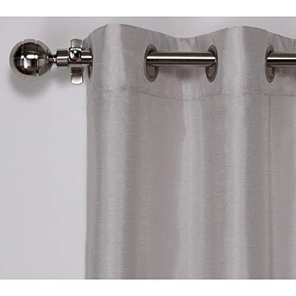 Exclusive Home Chateau Striped Faux Silk Grommet Top Curtain Panel Pair, 54"x84", Taupe (Pack of 6) - color: Taupe, size: 54"W x 84"L (Pack of 12)