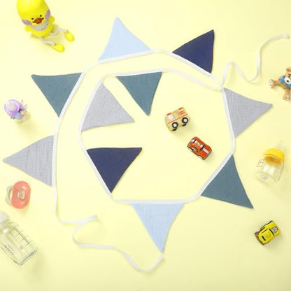 Oudain 2 Pcs Pennant Banner Flags Nursery Garland Triangle, Bright Color - color: Bright Color