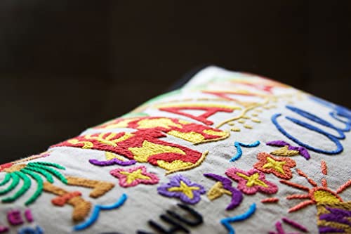 Hawaii Hand-Embroidered Pillow - color: Hawaii