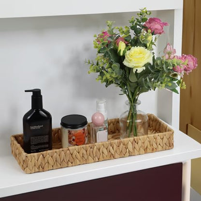 Water Hyacinth Bathroom Vanity Tray, 16.7 Inch - size: 16.7" x 6" x 2"