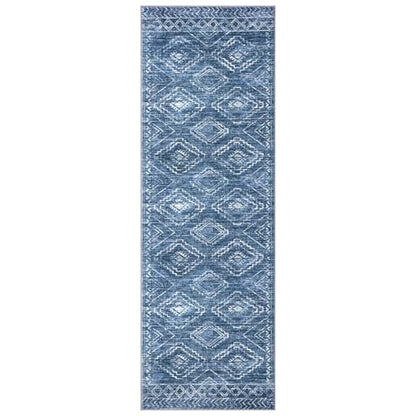 KILOCOCO Washable Runner Rug 2.6x8 ft Runners for Hallway, Stonewashed Blue - color: Stonewashed Blue, size: 2'7" x 8' (Runner)