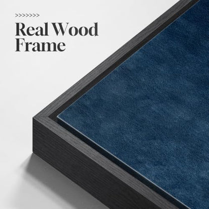 Large Framed Blue Gray Landscape Abstract Wall Art, Long Vertical 20x60 In - color: Blue Silver Abstract, size: 60"L x 20"W