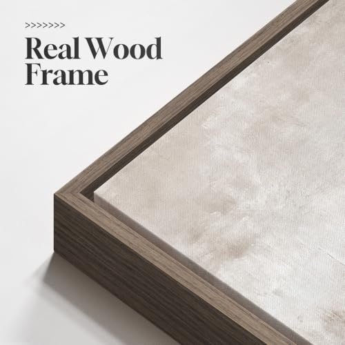 Framed Neutral Beige Abstract Vertical Wall Art Set for Hallway, 2 Piece - color: Neutral --E, size: 8"W x 56"H x 2Pcs
