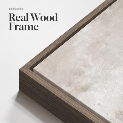 Framed Neutral Beige Abstract Vertical Wall Art Set for Hallway, 2 Piece - color: Neutral --E, size: 8"W x 56"H x 2Pcs