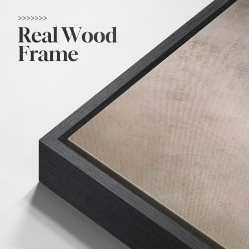Large Framed Brown Abstract Landscape Wall Art for Living Room, 60x30 In - color: Brown D, size: 60"L x 30"W