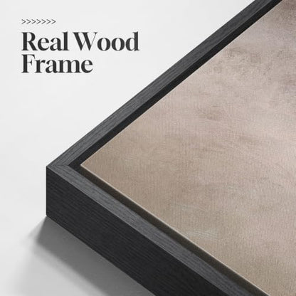 Large Framed Brown Abstract Landscape Wall Art for Living Room, 60x30 In - color: Brown D, size: 60"L x 30"W