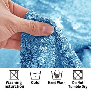 Pufogu 12 x 72 inches Blue Sequin Table Runner, 2 Packs - color: Blue