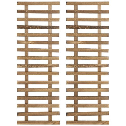 2 Pcs Wall Planter Holders, 11.8 x 35.4 Solid Wood Hanging Plant Trellis, Wall Planters for Indoor Outdoor Plants, Vertical Decor for Hanging Flower Pots