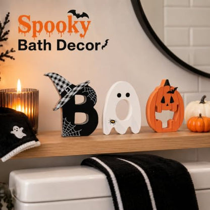 3 Pcs Boo Sign Halloween Table Tiered Tray Shelf Desk Home Decor