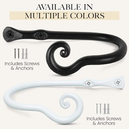 RTZEN Metal Curtain Tiebacks, Drapery Holders for Wall, 2 Pcs - size: Medium, style: Classic