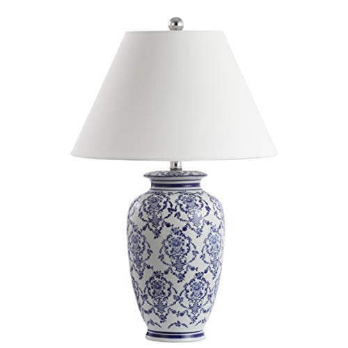 JONATHAN Y Juliana 26.25" Chinoiserie Ceramic Urn Table Lamp, Blue/White