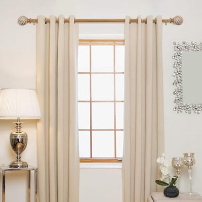 Wood Curtain Rod for Windows 32 to 45 Adjustable Curtain Rod Set of 2 - size: 32-45“(2 Pack)