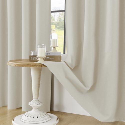 ChrisDowa Birch Blackout Curtains 45 Inches Long 2 Panels for Bedroom - color: Birch, size: 52"W x 45"L (Pack of 2)