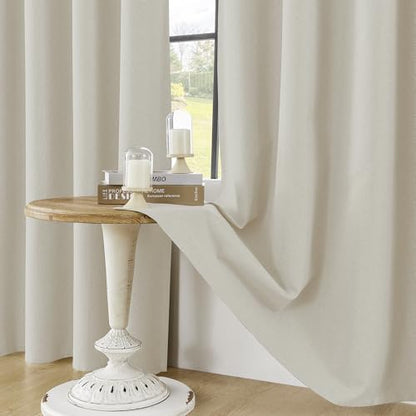ChrisDowa Birch Blackout Curtains 45 Inches Long 2 Panels for Bedroom - color: Birch, size: 52"W x 45"L (Pack of 2)