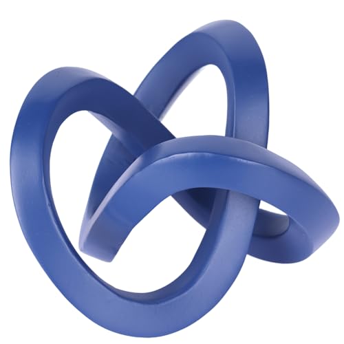 Navy Blue Knot Decor for Coffee Table Book,Chain Link Decor for Bookshelf Entry Table TV Stand,Knot Sculpture for Home Living Room,Accent Decoracions para sala,adornos para sala Modernos - color: Blue