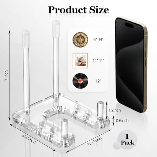 Plate Stands for Display, 1-Pack Clear Acrylic Display Easel - color: 1-Pack