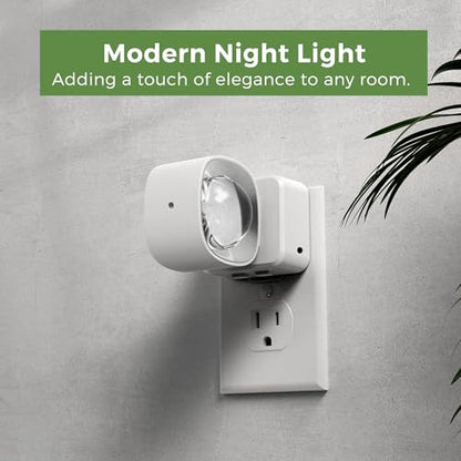 L LOHAS LED Night Lights Plug into Wall, Night Light Projector Light Sensor - color: White