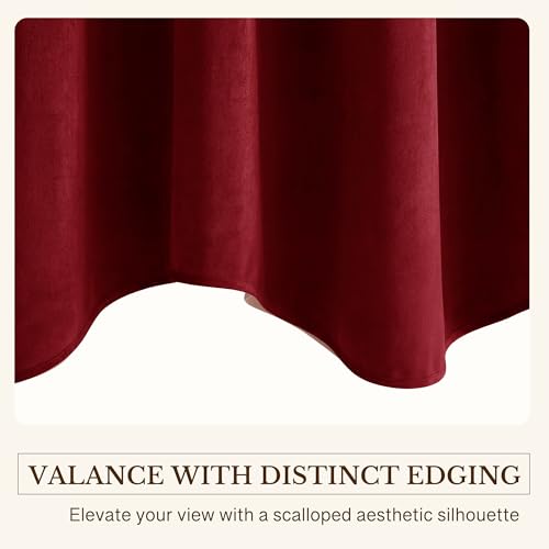 StangH Red Christmas Window Valance 52x18 Inch, 1 Panel - color: *Red, size: 52"W x 18"L (Pack of 1)