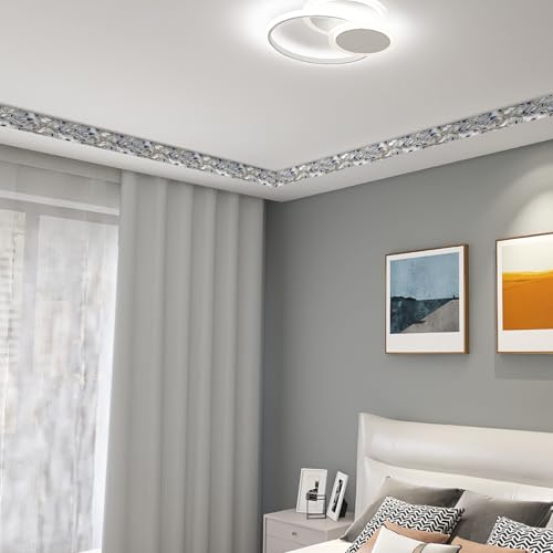 HOMETITUTE Peel and Stick Wallpaper Border 4x196in Metallic Leaf Pattern - color: vine