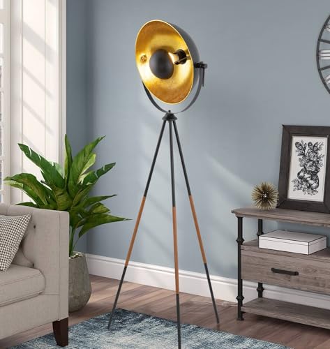 Kira Home Sulis 58" Mid-Century Industrial Tripod Spotlight Floor Lamp